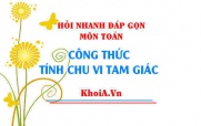 Công thức tính chu vi tam giác? Hỏi nhanh đáp gọn môn Toán
